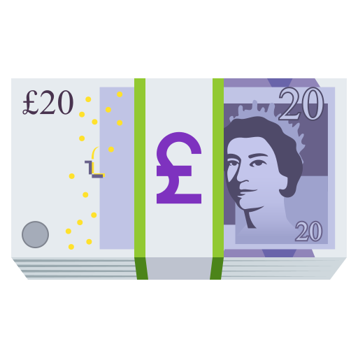 Pound Banknote as drawn by JoyPixels in 7.0