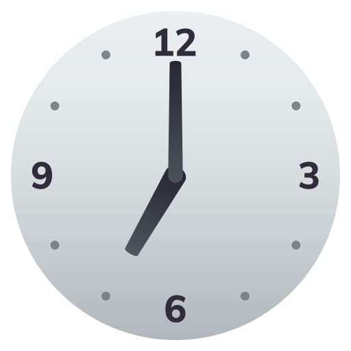 Seven O’clock as drawn by JoyPixels in 7.0