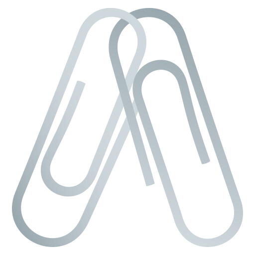 Linked Paperclips as drawn by JoyPixels in 7.0