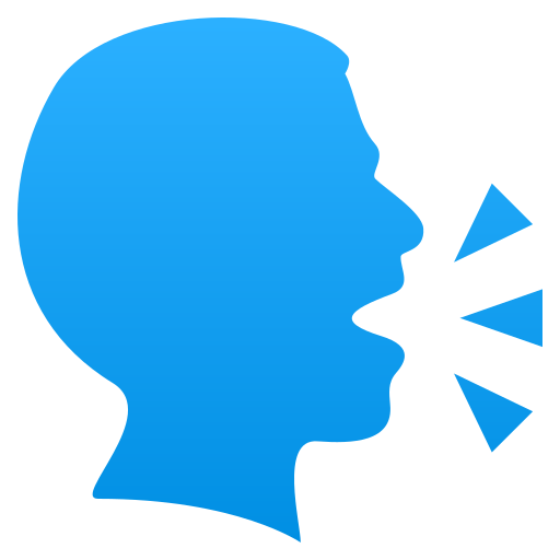 Speaking Head as drawn by JoyPixels in 7.0