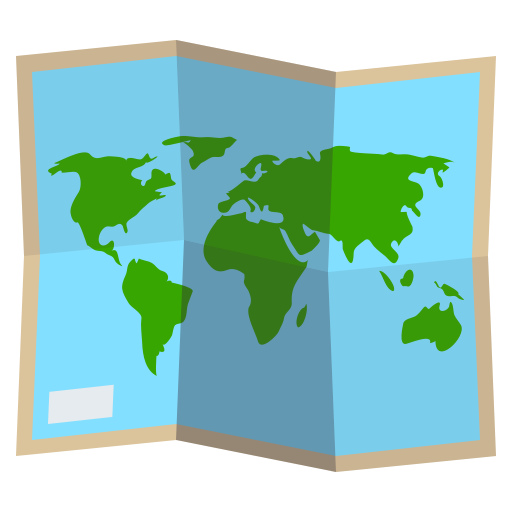 World Map as drawn by JoyPixels in 7.0