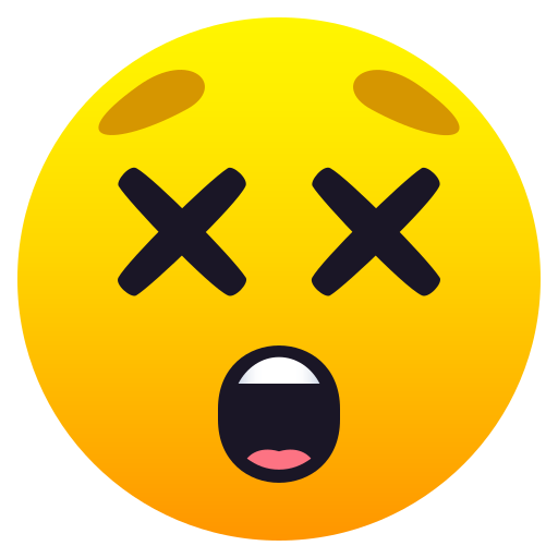 Face with Crossed-Out Eyes as drawn by JoyPixels in 7.0