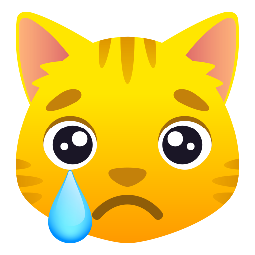Crying Cat as drawn by JoyPixels in 7.0