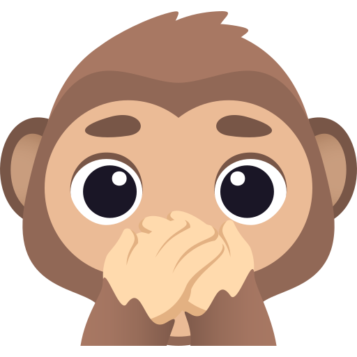 Speak-No-Evil Monkey as drawn by JoyPixels in 7.0