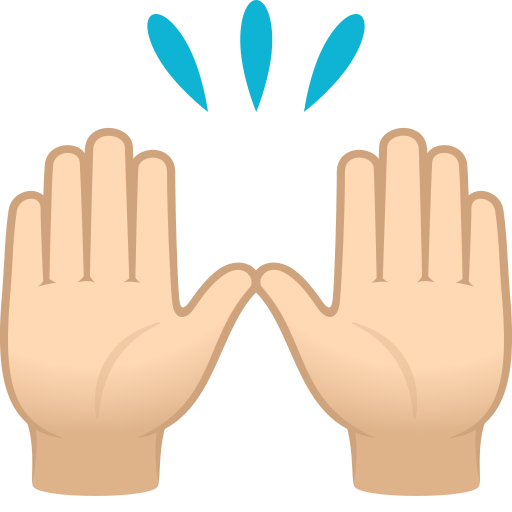 Raising Hands: Light Skin Tone, the design in this release