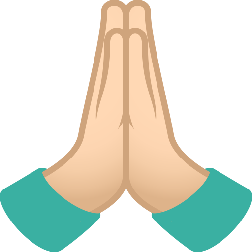 Folded Hands: Light Skin Tone, the design in this release