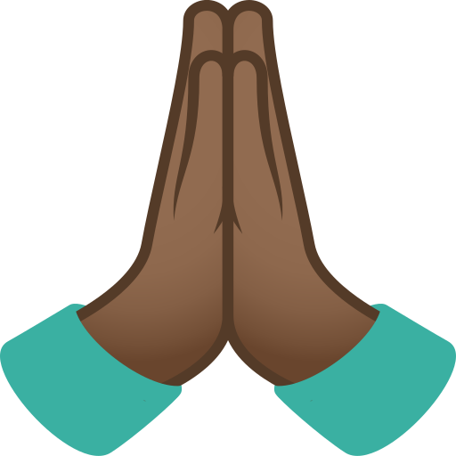 Folded Hands: Medium-Dark Skin Tone, the design in this release