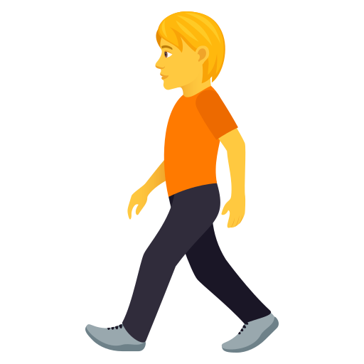 Person Walking as drawn by JoyPixels in 7.0
