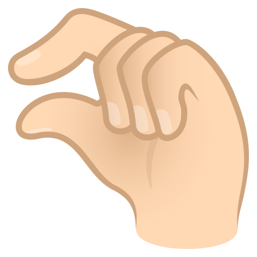 Pinching Hand: Light Skin Tone, the design in this release