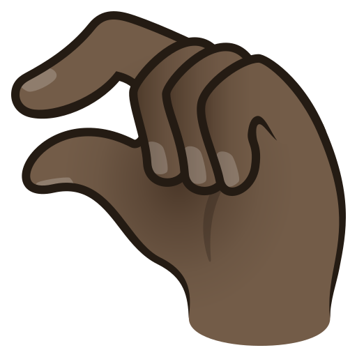 Pinching Hand: Dark Skin Tone, the design in this release