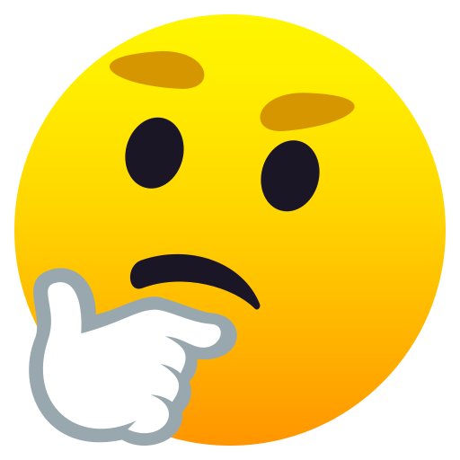 Thinking Face as drawn by JoyPixels in 7.0