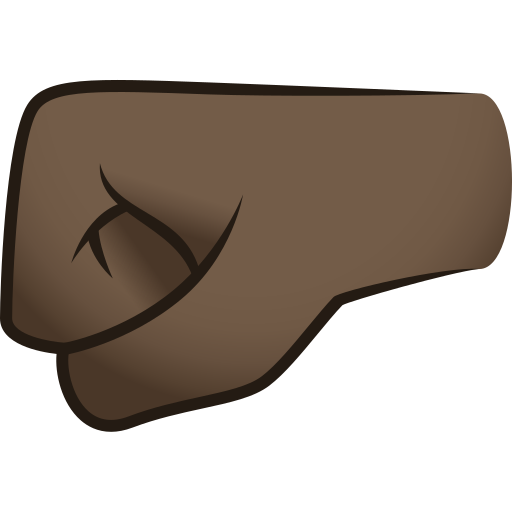 Left-Facing Fist: Dark Skin Tone, the design in this release