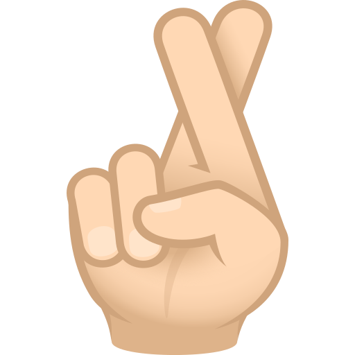Crossed Fingers: Light Skin Tone, the design in this release