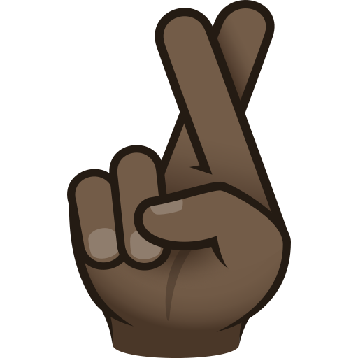 Crossed Fingers: Dark Skin Tone, the design in this release
