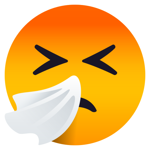 Sneezing Face, the previous design