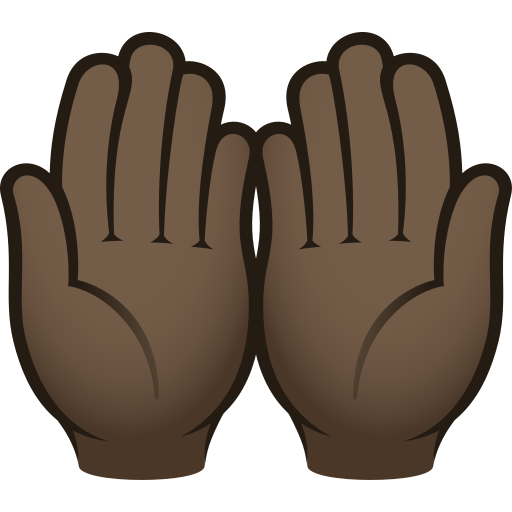 Palms up Together: Dark Skin Tone, the design in this release