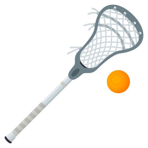 Lacrosse as drawn by JoyPixels in 7.0