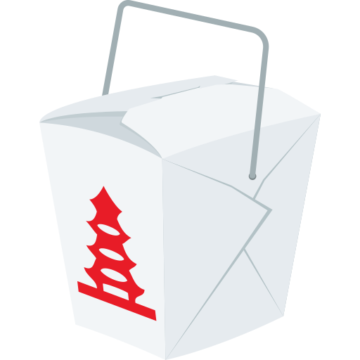 Takeout Box as drawn by JoyPixels in 7.0