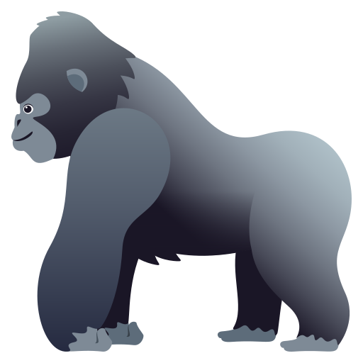 Gorilla as drawn by JoyPixels in 7.0