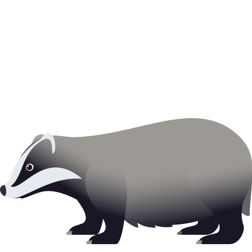 Badger as drawn by JoyPixels in 7.0