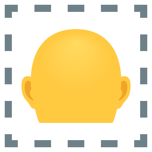 Bald as drawn by JoyPixels in 7.0