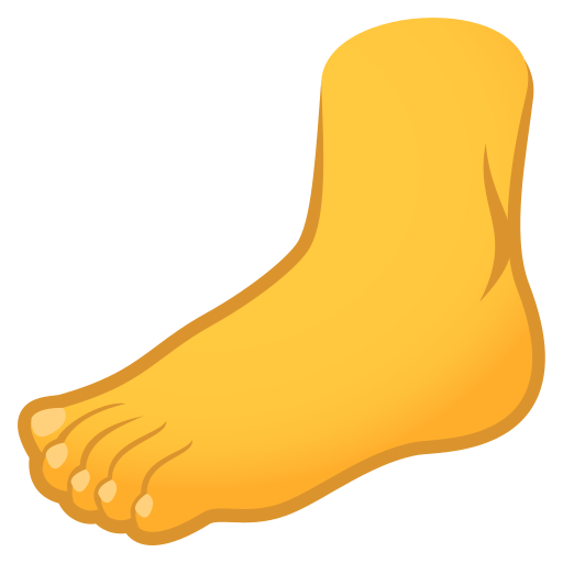 Foot as drawn by JoyPixels in 7.0