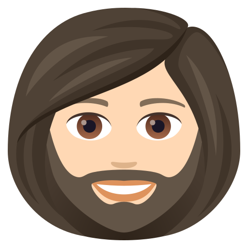 Woman: Light Skin Tone, Beard, the design in this release