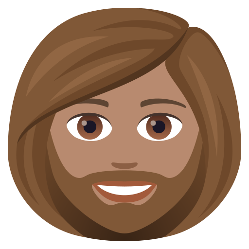 Woman: Medium Skin Tone, Beard, the design in this release