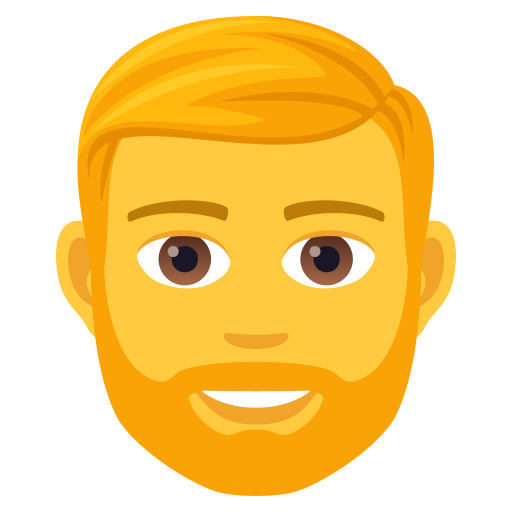 Man: Beard as drawn by JoyPixels in 7.0