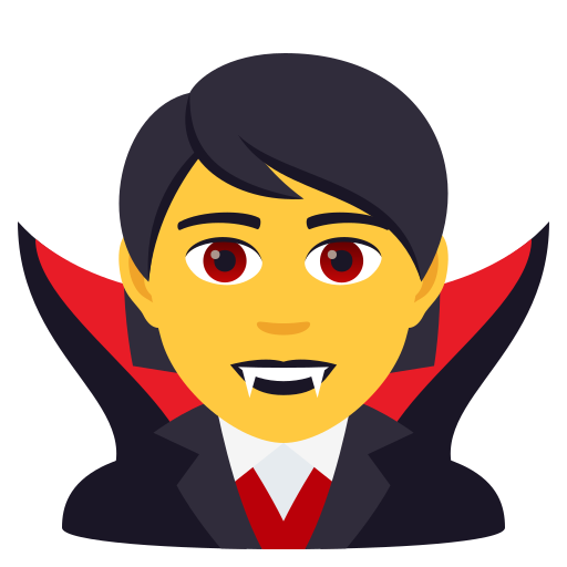 Vampire as drawn by JoyPixels in 7.0