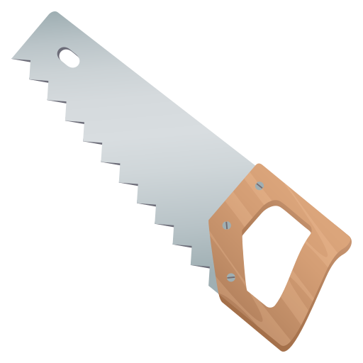 Carpentry Saw as drawn by JoyPixels in 7.0