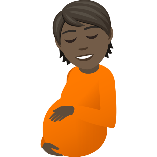 Pregnant Person: Dark Skin Tone, the design in this release
