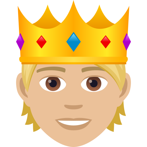 Person with Crown: Medium-Light Skin Tone, the design in this release