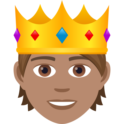 Person with Crown: Medium Skin Tone, the design in this release