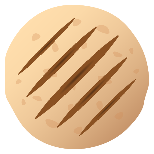 Flatbread as drawn by JoyPixels in 7.0
