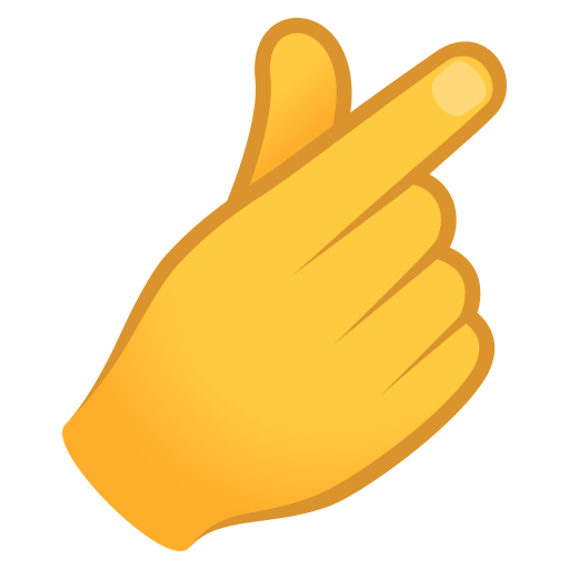 Hand with Index Finger and Thumb Crossed, the design in this release