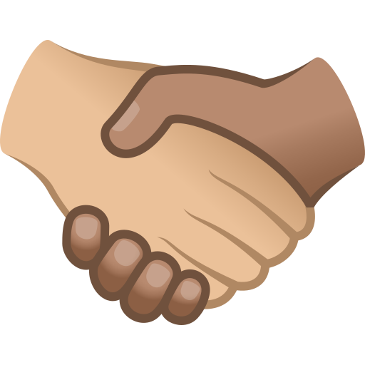 Handshake: Medium-Light Skin Tone, Medium Skin Tone, the design in this release