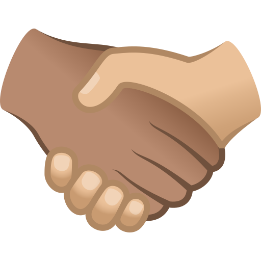 Handshake: Medium Skin Tone, Medium-Light Skin Tone, the design in this release