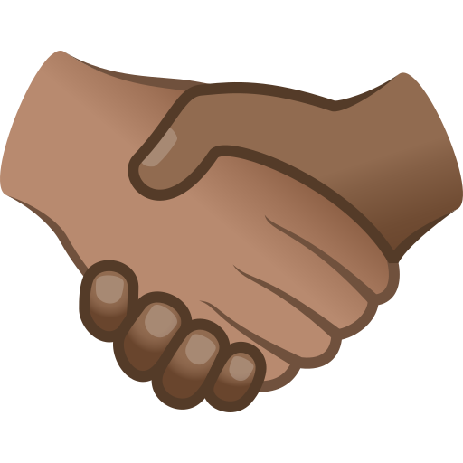 Handshake: Medium Skin Tone, Medium-Dark Skin Tone, the design in this release