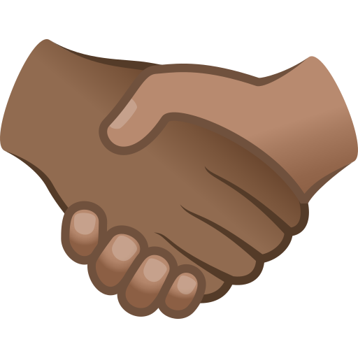 Handshake: Medium-Dark Skin Tone, Medium Skin Tone, the design in this release