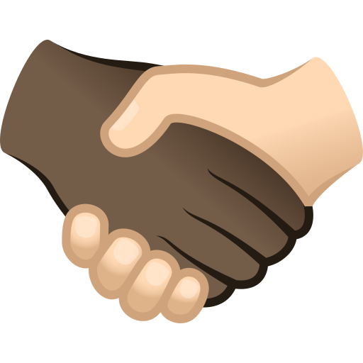 Handshake: Dark Skin Tone, Light Skin Tone, the design in this release