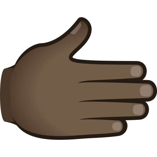 Rightwards Hand: Dark Skin Tone, the design in this release