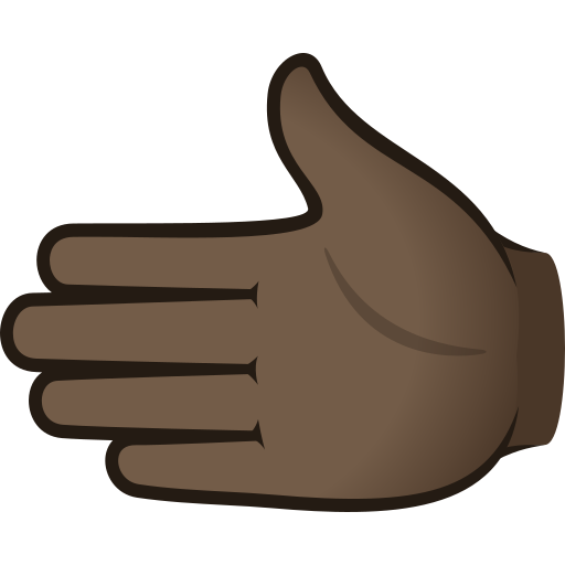 Leftwards Hand: Dark Skin Tone, the design in this release
