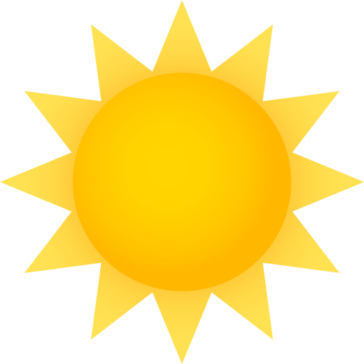 Sun as drawn by JoyPixels in 7.0