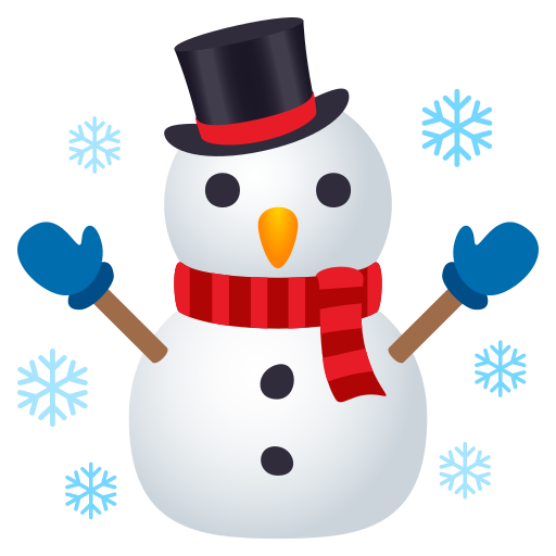 Snowman as drawn by JoyPixels in 7.0