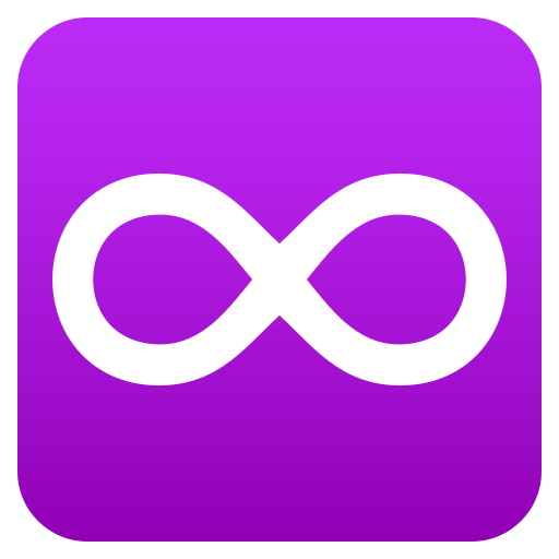 Infinity as drawn by JoyPixels in 7.0