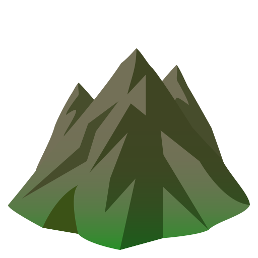 Mountain as drawn by JoyPixels in 7.0
