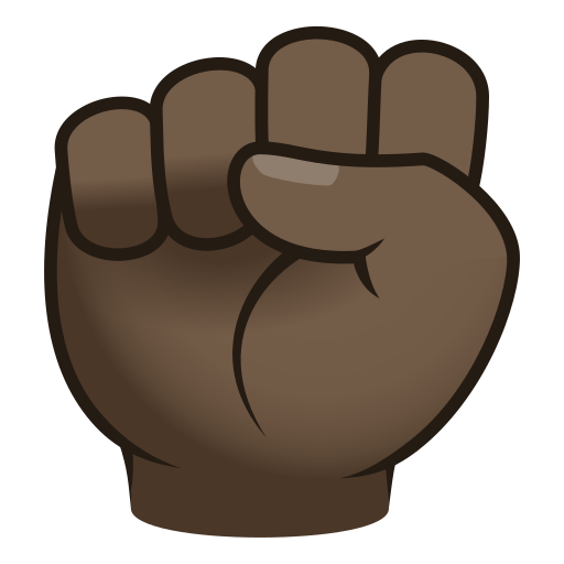 Raised Fist: Dark Skin Tone, the design in this release