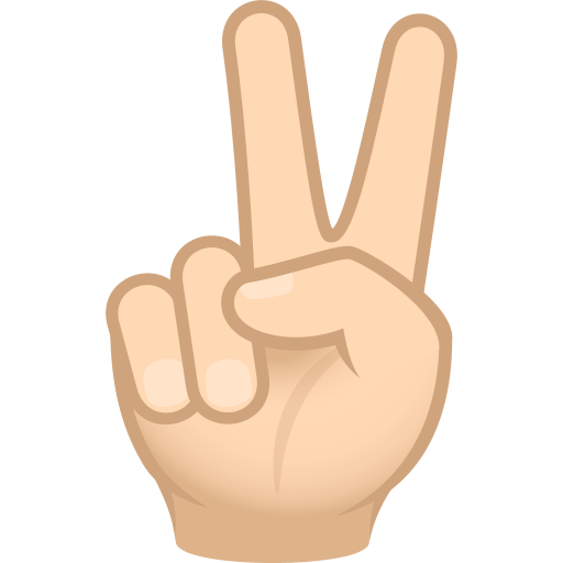 Victory Hand: Light Skin Tone, the design in this release