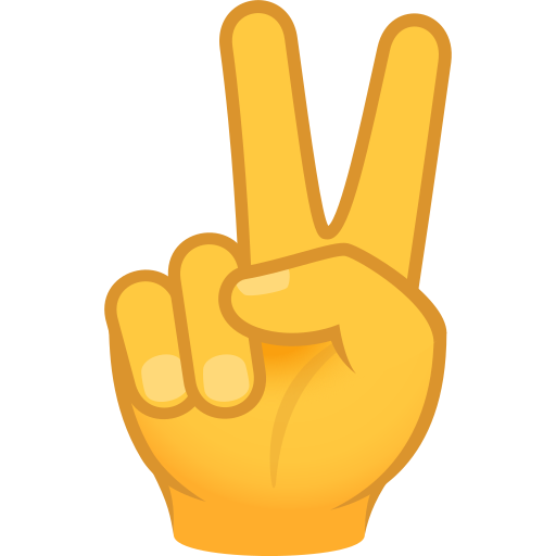 Victory Hand as drawn by JoyPixels in 7.0